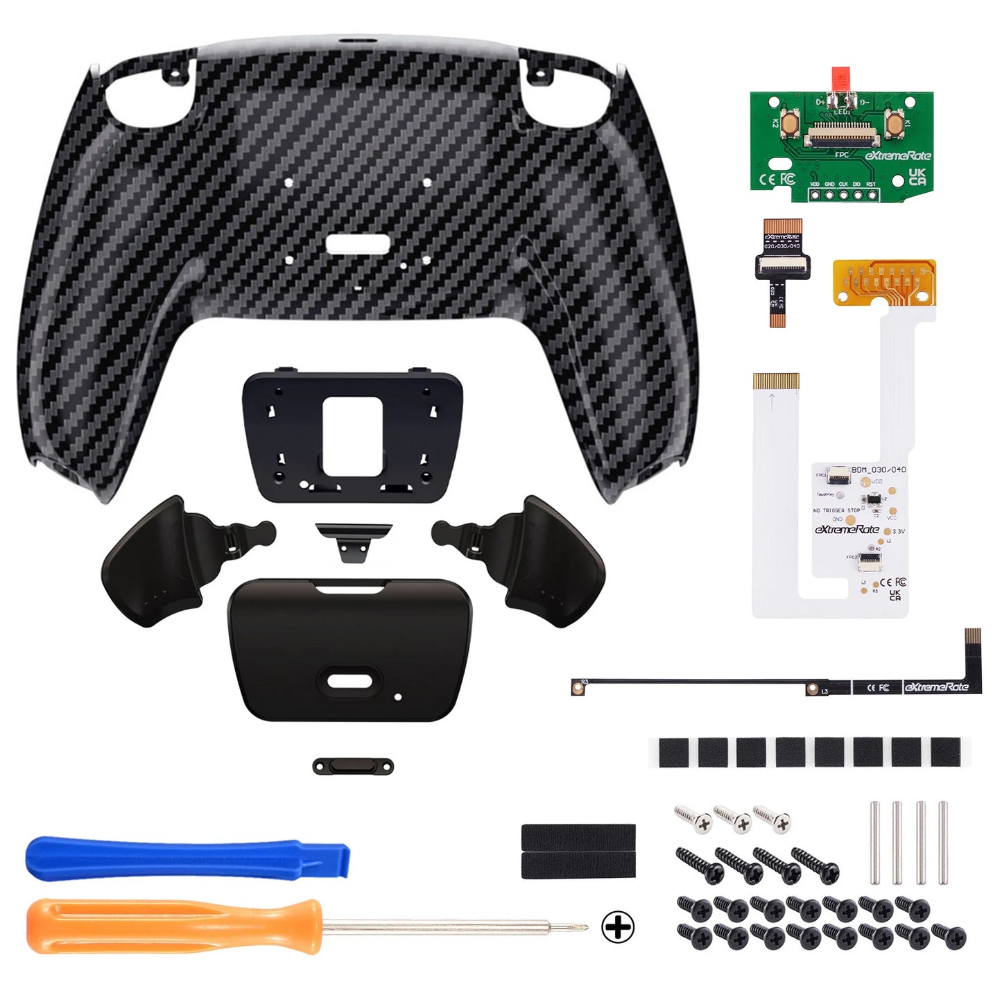Back Paddles Programable RISE V3 Remap Kit for Ps5 Controller BDM-030/040/050, Upgrade Board Back Shell Back Button