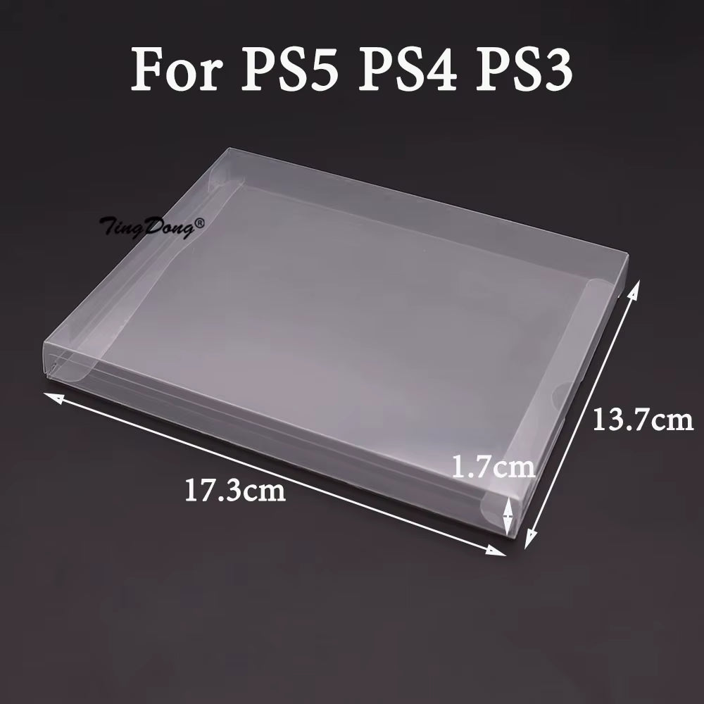 10PCS Clear Transparent Game Cartridge Box Case CIB Games Plastic PET Protector for N64 NES SNES for GB GBA GBC NGPC Switch PS5