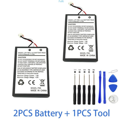 LIP1708 PS5 Battery 2000Mah 3.7V Rechargeable Batteries for Sony PS5 Controller Dualsense Game Gamepad Built-In Lithium Battery