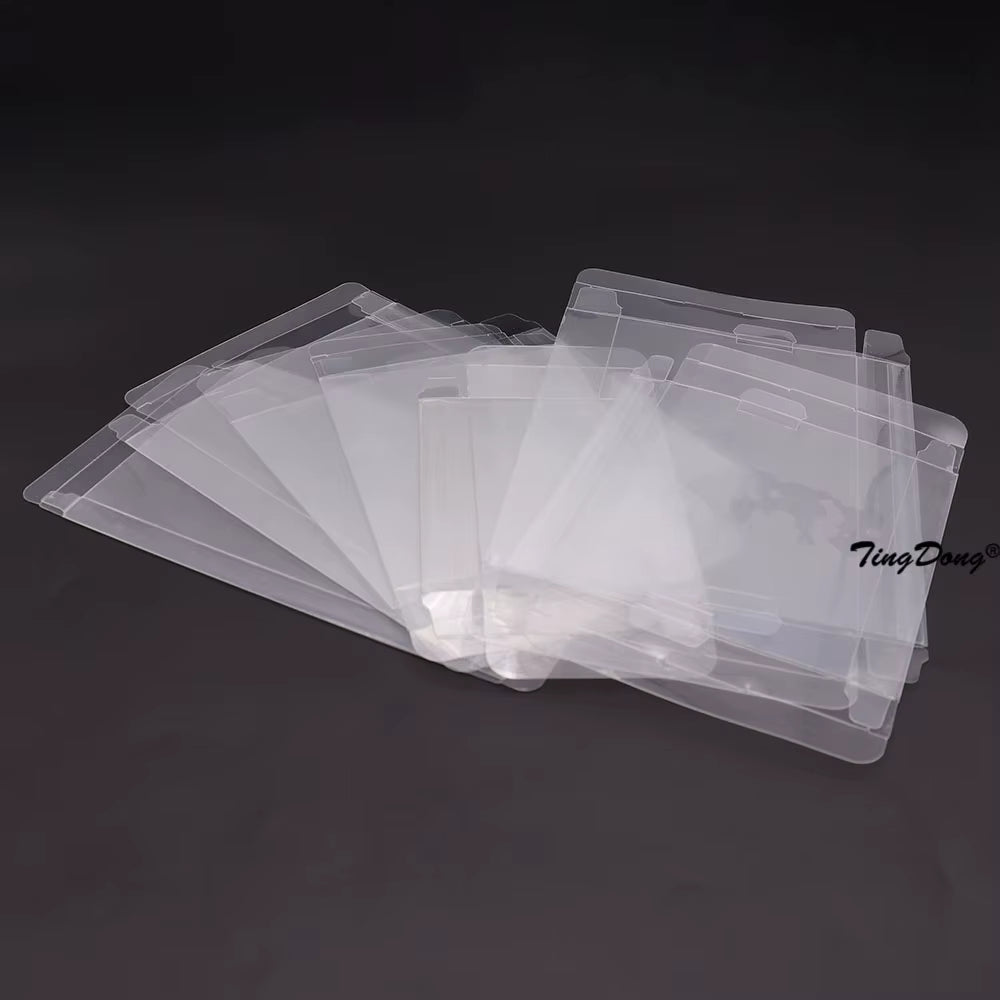 10PCS Clear Transparent Game Cartridge Box Case CIB Games Plastic PET Protector for N64 NES SNES for GB GBA GBC NGPC Switch PS5