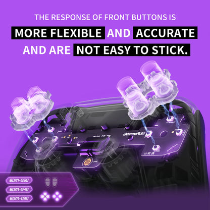 Face Clicky Kit for Ps5 Controller BDM-030/040/050/060, Hard Silicone Tactile Dpad Action Buttons Mouse Click Kit