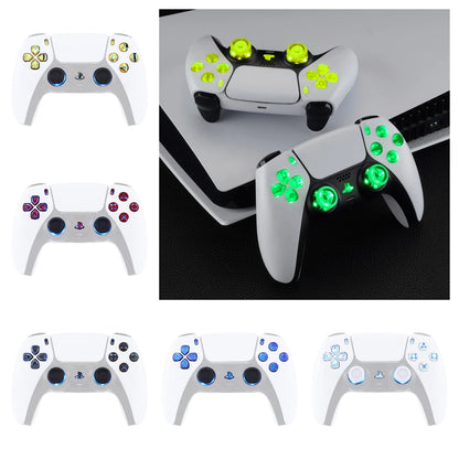 7 Colors 9 Modes Luminated Dpad Thumbsticks Share Home Face Buttons for Ps5 Controller BDM-030 & BDM-040 & BDM-050