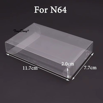 10PCS Clear Transparent Game Cartridge Box Case CIB Games Plastic PET Protector for N64 NES SNES for GB GBA GBC NGPC Switch PS5