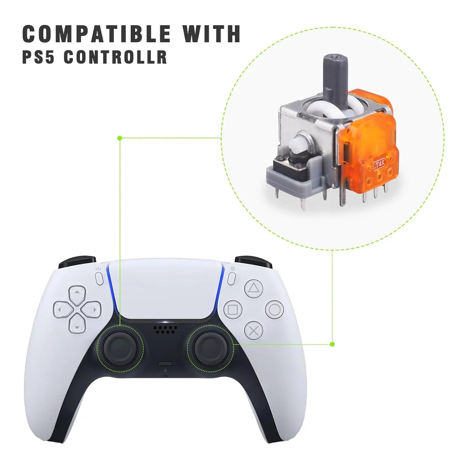 Qualitied TMR Electromagnetic Hall Effect Joystick Replacement for PS5 3D Analog Stick Sensor Module Repair Accessories