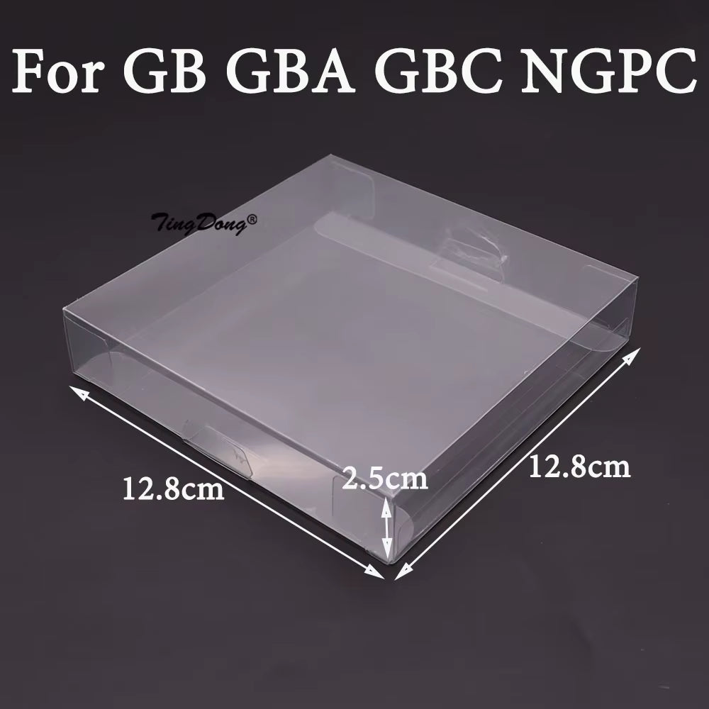 10PCS Clear Transparent Game Cartridge Box Case CIB Games Plastic PET Protector for N64 NES SNES for GB GBA GBC NGPC Switch PS5