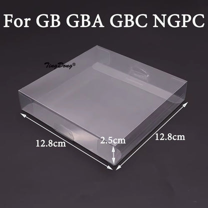 10PCS Clear Transparent Game Cartridge Box Case CIB Games Plastic PET Protector for N64 NES SNES for GB GBA GBC NGPC Switch PS5