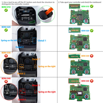 Tactile Version Clicky Hair Trigger Kit Shoulder Buttons Mouse Click Kit for PS5 Controller BDM-010 & BDM-020