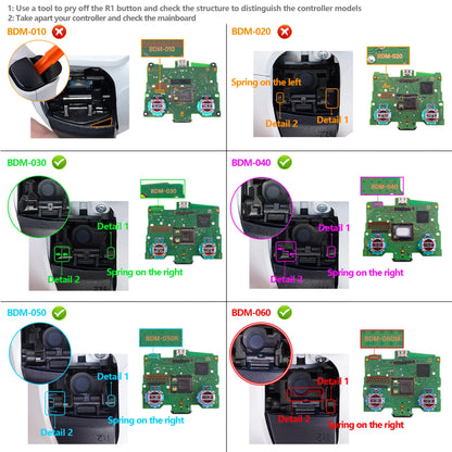 Face Clicky Kit for Ps5 Controller BDM-030/040/050/060, Hard Silicone Tactile Dpad Action Buttons Mouse Click Kit