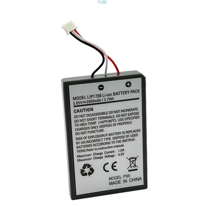 LIP1708 PS5 Battery 2000Mah 3.7V Rechargeable Batteries for Sony PS5 Controller Dualsense Game Gamepad Built-In Lithium Battery