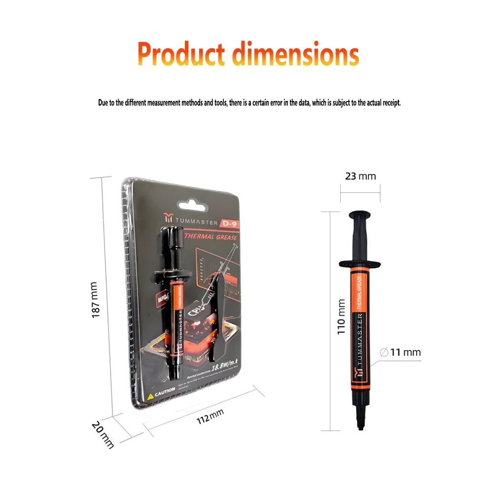 CPU Thermal Paste Thermal Grease 18.8W/M-K High Thermal for Gaming PC Case Cooling PS5 Processor