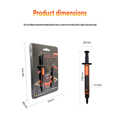 CPU Thermal Paste Thermal Grease 18.8W/M-K High Thermal for Gaming PC Case Cooling PS5 Processor