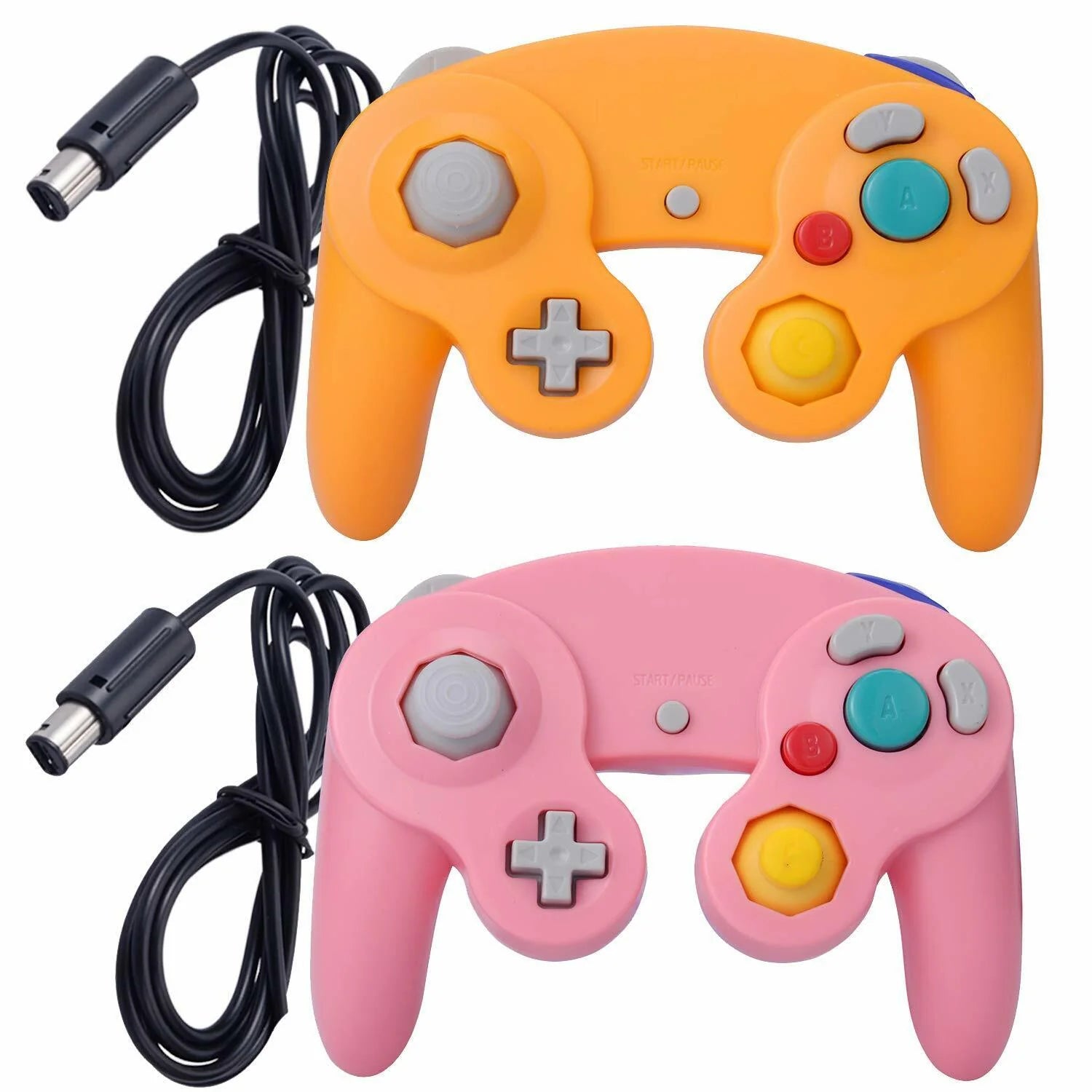 2 Pack Wired NGC Controller Gamepad for Nintendo Gamecube GC & Wii U Console USA