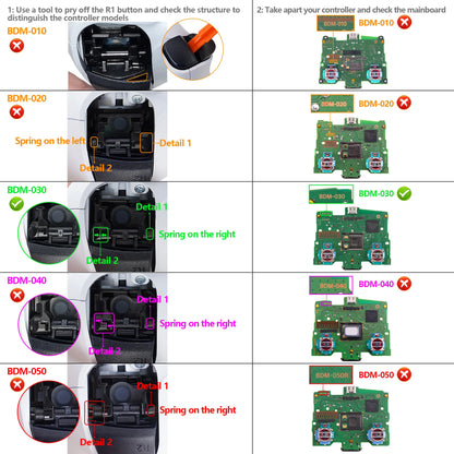 Ergonomic Micro Switch Tactile Clicky Hair Trigger Kit for Ps5 Controller BDM-030 Shoulder Buttons, Mouse Click