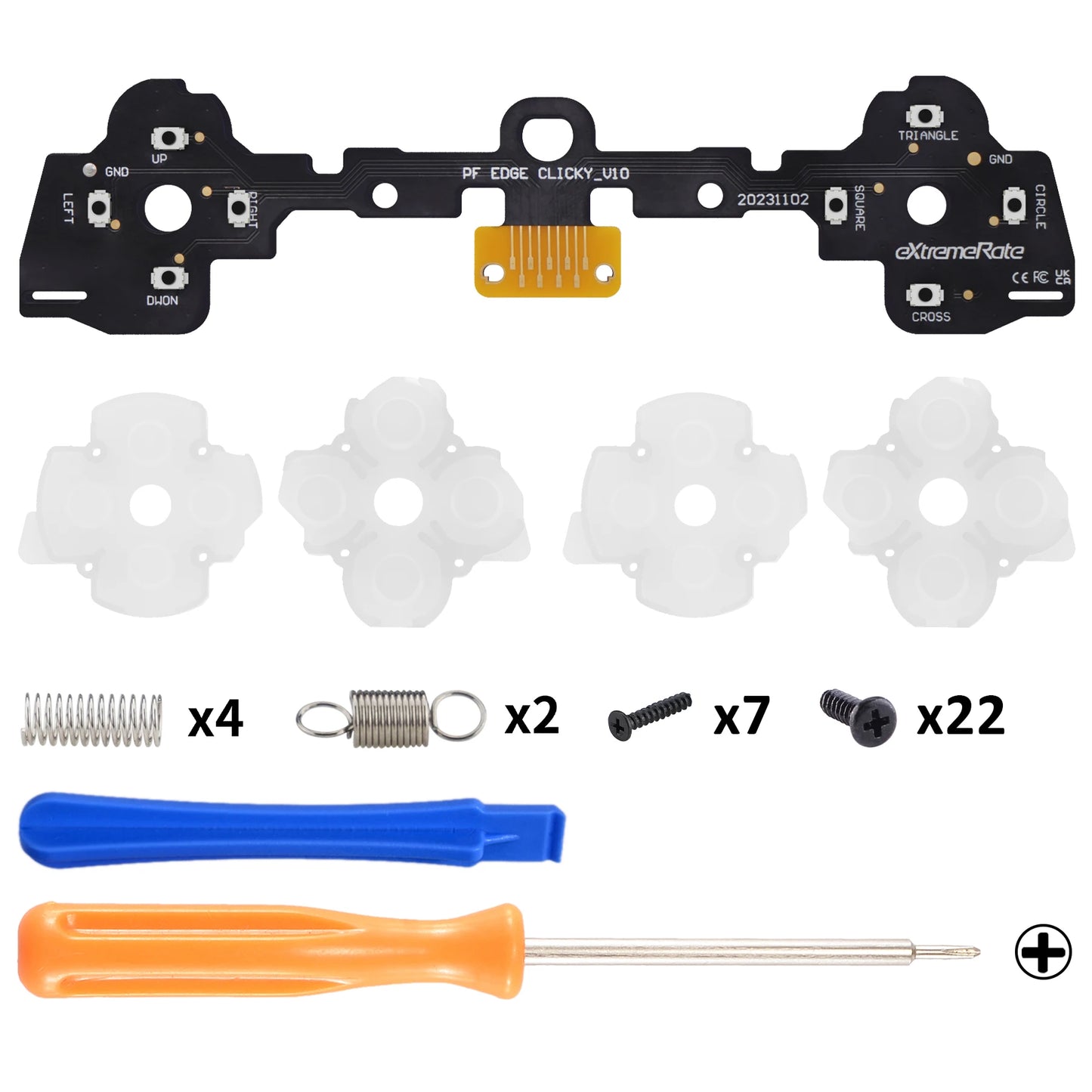 Face Buttons Clicky Kit for Ps5 Edge Controller, Custom Tactile Dpad Action Buttons Mouse Click Kit