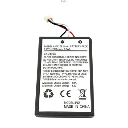 LIP1708 PS5 Battery 2000Mah 3.7V Rechargeable Batteries for Sony PS5 Controller Dualsense Game Gamepad Built-In Lithium Battery