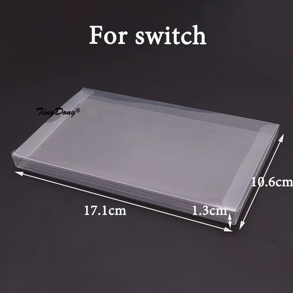 10PCS Clear Transparent Game Cartridge Box Case CIB Games Plastic PET Protector for N64 NES SNES for GB GBA GBC NGPC Switch PS5