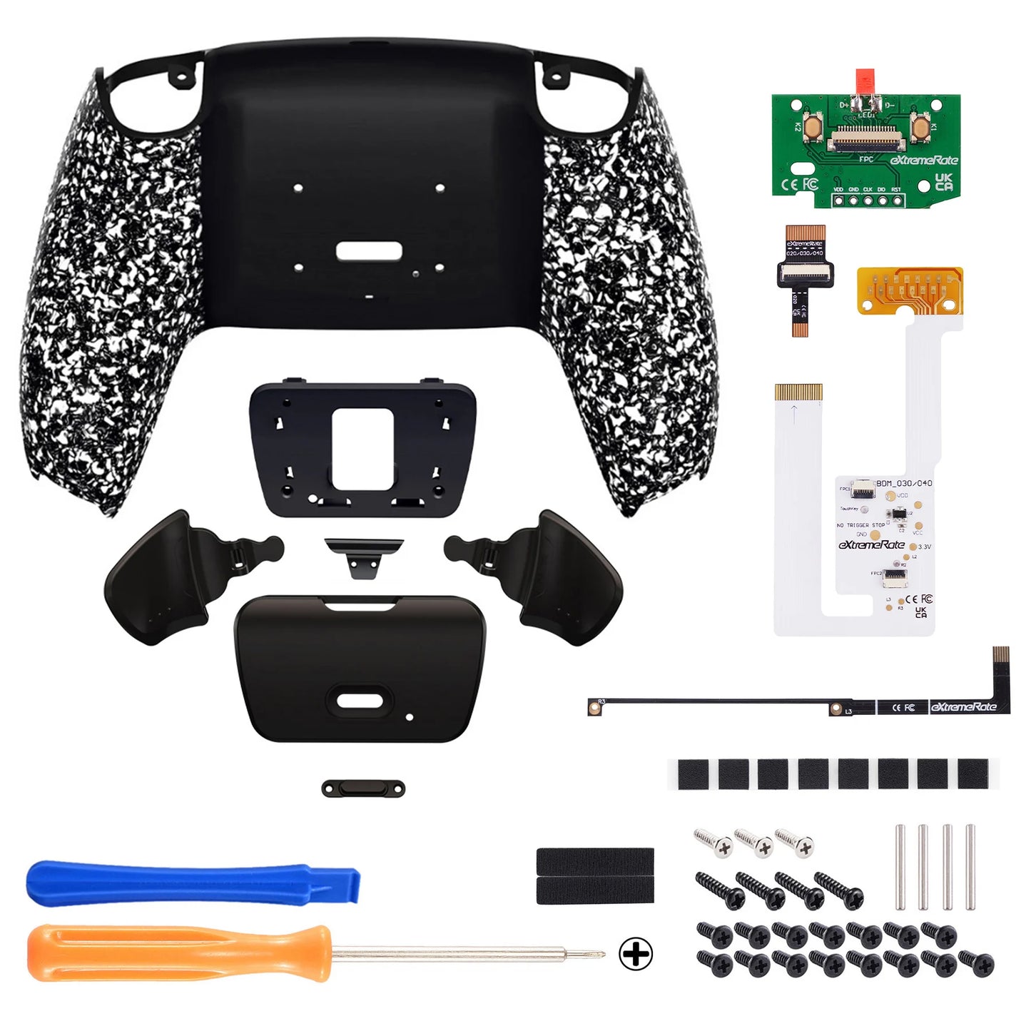 Back Paddles Programable RISE V3 Remap Kit for Ps5 Controller BDM-030/040/050, Upgrade Board Back Shell Back Button