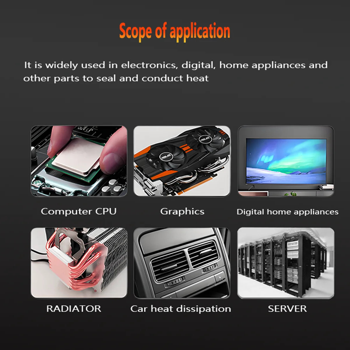 CPU Thermal Paste Thermal Grease 18.8W/M-K High Thermal for Gaming PC Case Cooling PS5 Processor