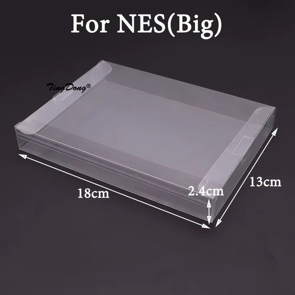 10PCS Clear Transparent Game Cartridge Box Case CIB Games Plastic PET Protector for N64 NES SNES for GB GBA GBC NGPC Switch PS5