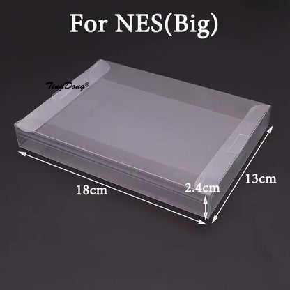 10PCS Clear Transparent Game Cartridge Box Case CIB Games Plastic PET Protector for N64 NES SNES for GB GBA GBC NGPC Switch PS5